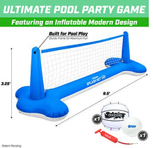 Load image into Gallery viewer, Splash Net Air Pool Volleyball – 9.5ft Floating Net Set
