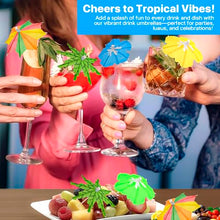 Load image into Gallery viewer, Cocktail Umbrellas 150-Pack – Tropical Paper Drink Umbrellas
