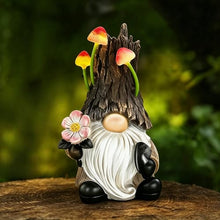 Load image into Gallery viewer, Lighted Mushroom Solar Garden Gnome – Waterproof Outdoor Yard LED Statue
