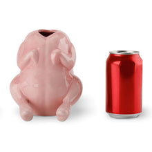 Load image into Gallery viewer, Raw Chicken Vase – Funny Pink Ceramic Planter Gag Gift
