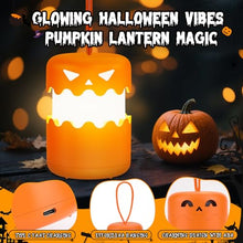 Load image into Gallery viewer, Halloween Pumpkin Lantern – Rechargeable Jack-o'-Lantern Light 2-Pack
