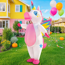 Load image into Gallery viewer, Inflatable Unicorn Costume – Funny Blow-Up Adult Halloween Suit
