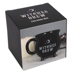 'Witches Brew' Black Ceramic Cauldron Mug