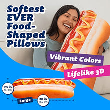 Load image into Gallery viewer, 3D Supreme Hot Dog Throw Pillow – Ultra-Soft Round Plush Cushion
