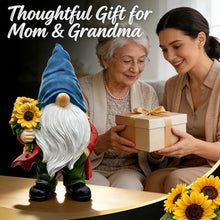 Load image into Gallery viewer, Bezseili Sunflower Bouquet Garden Gnome Statue – Hand-Painted Rustic Lawn &amp; Home Decor
