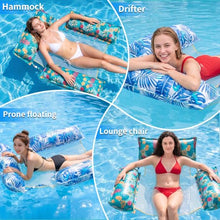 Load image into Gallery viewer, Mesh Pool Floats 2-Pack – Inflatable Loungers for Adults
