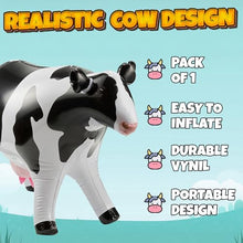 Load image into Gallery viewer, Inflatable Cow – 38" Cute Pool Float &amp; Party Decoration
