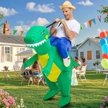 Load image into Gallery viewer, Inflatable T-Rex Costume – Funny Blow-Up Dinosaur Suit for Adults
