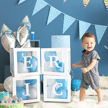 Load image into Gallery viewer, Baby Shower Balloon Boxes – "BABY" Blocks with Balloons &amp; Letters
