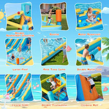 Load image into Gallery viewer, 10-in-1 Water Slide Bounce House – Wet &amp; Dry Backyard Play Park
