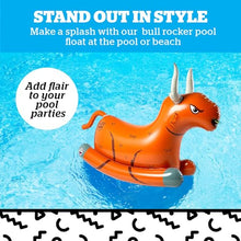 Load image into Gallery viewer, Giant Bull Ride-On Pool Float – Inflatable Rodeo Rocker
