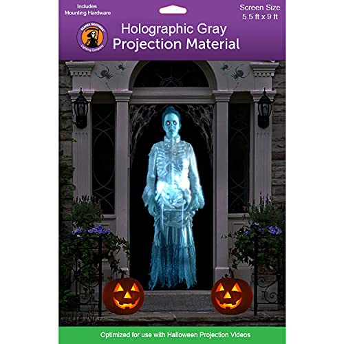 Holographic Rear Projection Screen (5.5 ft x 9 ft) for Halloween Videos