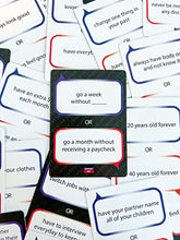 Load image into Gallery viewer, Either Or – Couples Conversation Card Game of Outrageous Options
