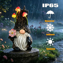 Load image into Gallery viewer, Lighted Mushroom Solar Garden Gnome – Waterproof Outdoor Yard LED Statue
