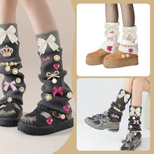 Load image into Gallery viewer, 80-Piece Pink &amp; Gold Shoe Charms &amp; Brooches Set – Y2K Coquette DIY Sneaker Accessories
