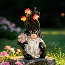 Load image into Gallery viewer, Lighted Mushroom Solar Garden Gnome – Waterproof Outdoor Yard LED Statue
