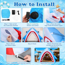Load image into Gallery viewer, Shark Inflatable Arch – Ocean Party Entrance with LED Lights
