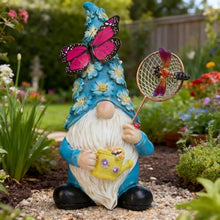 Load image into Gallery viewer, Foreby Solar Lighted Flower &amp; Butterfly Garden Gnome

