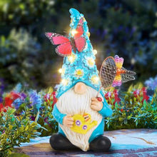 Load image into Gallery viewer, Foreby Solar Lighted Flower &amp; Butterfly Garden Gnome
