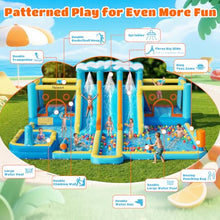 Load image into Gallery viewer, 10-in-1 Water Slide Bounce House – Wet &amp; Dry Backyard Play Park
