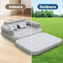 Load image into Gallery viewer, Inflatable Sofa Bed – Convertible Air Couch with Pump &amp; Pillows
