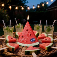 Load image into Gallery viewer, Watermelon Wedge Scented Soy Candle – Clean Burning Summer Decor Candle
