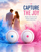 Load image into Gallery viewer, Gender Reveal Baseballs – Pink &amp; Blue Powder 2-Pack
