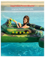 Load image into Gallery viewer, Inflatable Tank Pool Float – Ride-On Float with Water Cannon
