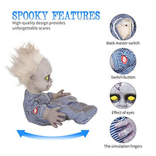 Load image into Gallery viewer, Creepy Crying Baby Doll with Sound Activation - Animatronic Halloween Prop
