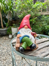 Load image into Gallery viewer, Generic Coffee Drinking Gnome in Rocking Chair – 7-Inch Indoor &amp; Outdoor Statue
