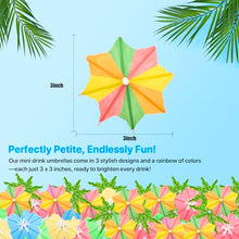 Load image into Gallery viewer, Cocktail Umbrellas 150-Pack – Tropical Paper Drink Umbrellas
