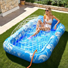 Load image into Gallery viewer, Tanning Pool with Sprinkler – Inflatable Sun Lounge for 2

