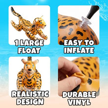 Load image into Gallery viewer, Leopard Ride-On Pool Float – Kids Inflatable Animal Float
