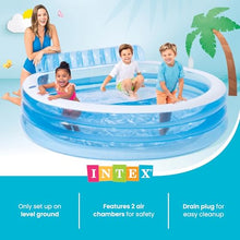 Load image into Gallery viewer, Intex Above-Ground Pool – Inflatable Family Pool with Bench
