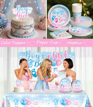 Load image into Gallery viewer, Gender Reveal Party Kit – Complete Pink &amp; Blue Decorations, Serves 25
