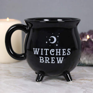 'Witches Brew' Black Ceramic Cauldron Mug