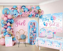 Load image into Gallery viewer, Gender Reveal Party Kit – Complete Pink &amp; Blue Decorations, Serves 25
