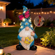 Load image into Gallery viewer, Foreby Solar Lighted Flower &amp; Butterfly Garden Gnome

