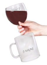 Load image into Gallery viewer, Coffee Mug &amp; Wine Glass in One – Funny "Before 5" Gift
