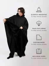 Load image into Gallery viewer, Weighted Anxiety Hoodie – Cozy Faux-Fur Calming Cloak
