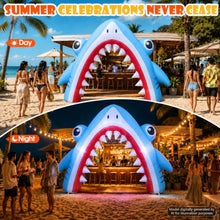 Load image into Gallery viewer, Shark Inflatable Arch – Ocean Party Entrance with LED Lights
