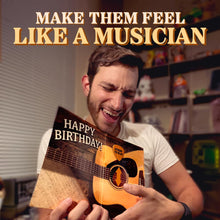Load image into Gallery viewer, Interactive Strumming Guitar Birthday Card | Musical Greeting Card
