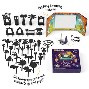 Shadow Puppet Theater – 32 Puppets + Story App (Ages 3–8)
