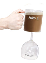 Load image into Gallery viewer, Coffee Mug &amp; Wine Glass in One – Funny "Before 5" Gift
