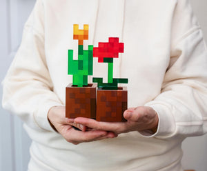 Minecraft Tulip & Poppy Mood Lights - Gifteee Unique & Unusual gifts, Cool gift ideas