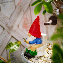Load image into Gallery viewer, Generic Drunk Gnome on a Throne Statue – Funny Novelty Lawn &amp; Planter Ornament
