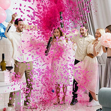 Load image into Gallery viewer, Gender Reveal Confetti Cannons – Pink Powder &amp; Confetti Poppers
