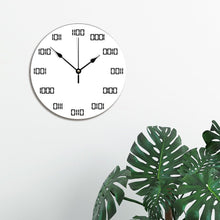 Load image into Gallery viewer, Binary Time Wooden Wall Clock - Gifteee Unique &amp; Unusual gifts, Cool gift ideas
