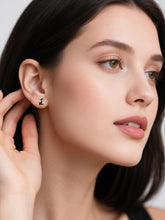 Load image into Gallery viewer, Sterling Silver Chihuahua Stud Earrings – Black
