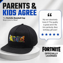 Load image into Gallery viewer, Boys' Fortnite Flat Brim Baseball Cap | Adjustable Gamer Hat Accessory
